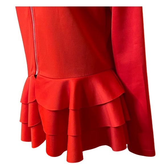 NWOT Red Two Piece Ruffle Pantsuit Women’s Size Large - Picture 6 of 16